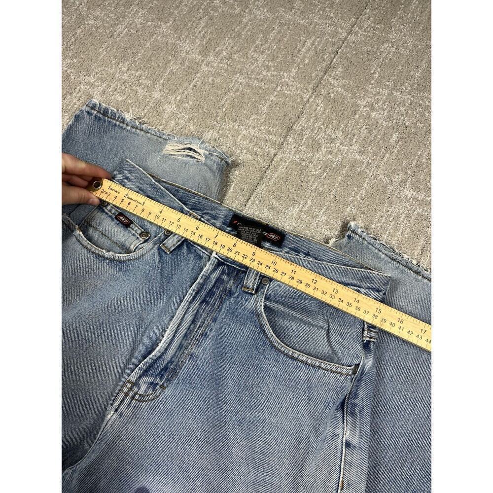 Vintage Y2K Raw Edge Baggy Straight Leg Jeans Mens Size 31x32 - Picture 4 of 10
